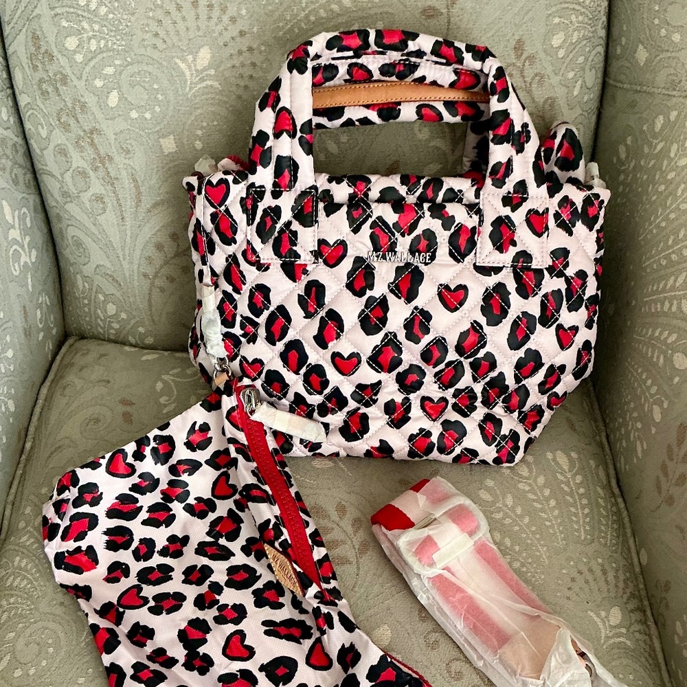 NWT MZ Wallace Metro Tote Deluxe - Heart Leopard Print
